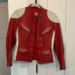 Vintage leather motorcycle jacket